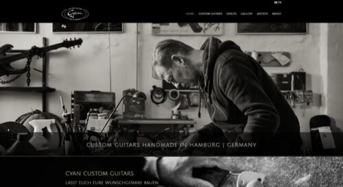 Cyan Guitars Webdesign