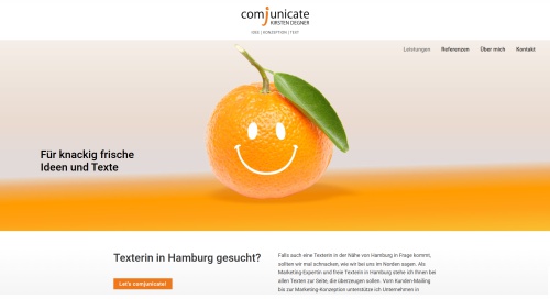 Referenz Webdesign - Screenshot comjunicate